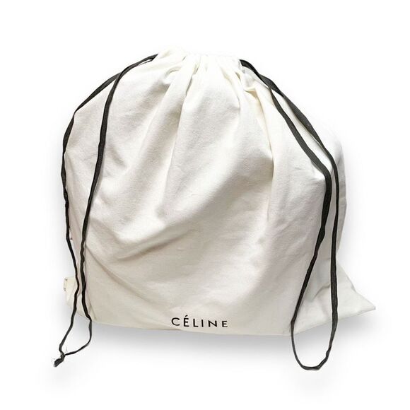 CELINE Tri-Color, Tan Calfskin Leather, Blue Suede, Black Trim Luggage Tote Bag - Picture 8 of 17